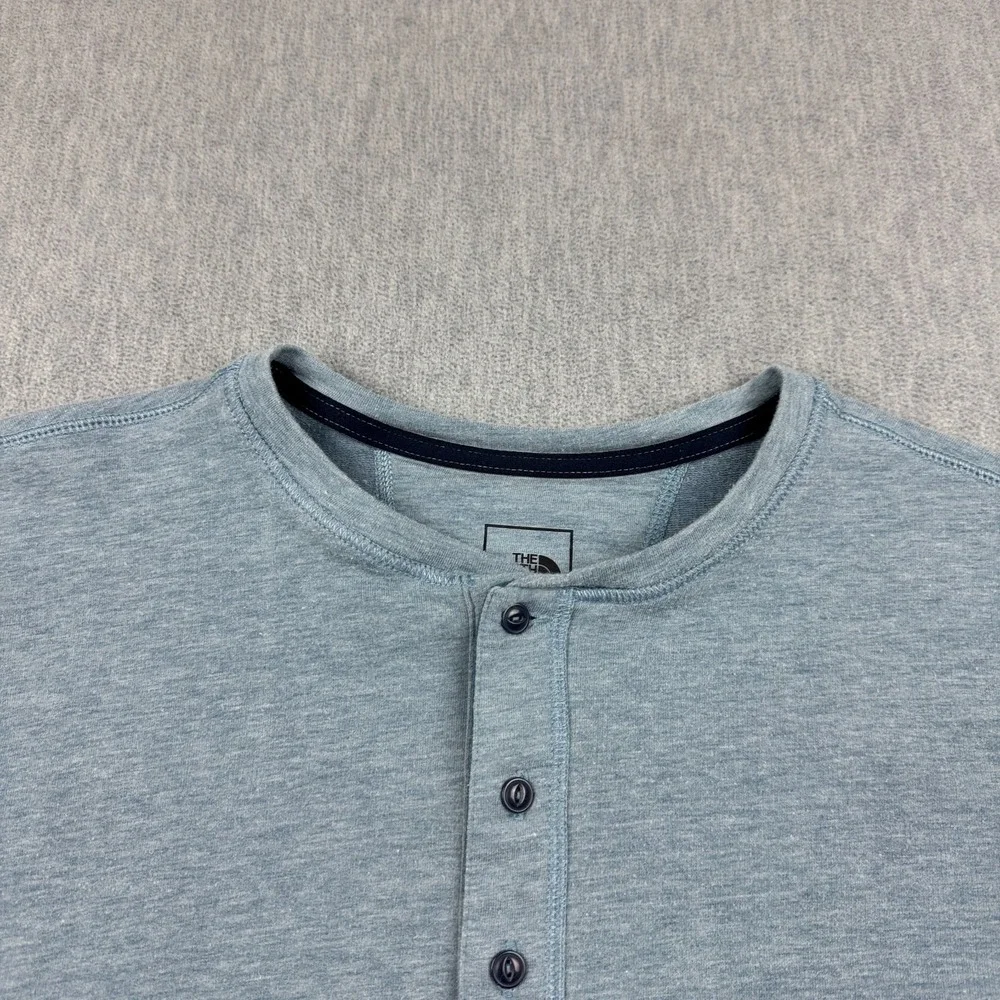 The North Face Shirt‎ Mens Large Blue Henley Long Sleeve Athletic Hiking Outdoor